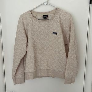 Patagonia Organic Cotton Quilt Crew Sweatshirt Cream